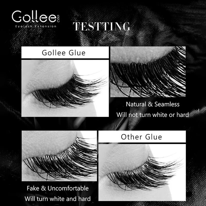 Gollee Glue Eyelashes 0.5s eyelash extensions professional eyelash adhesive Waterproof lashes supplies for Salon Eyelash glue 240626