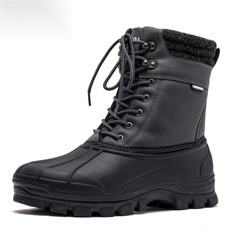 Snow Men S Boots Adult Winter Mid Barrel Work Shoes Cold Ski Warm Cotton Ddmysaturn