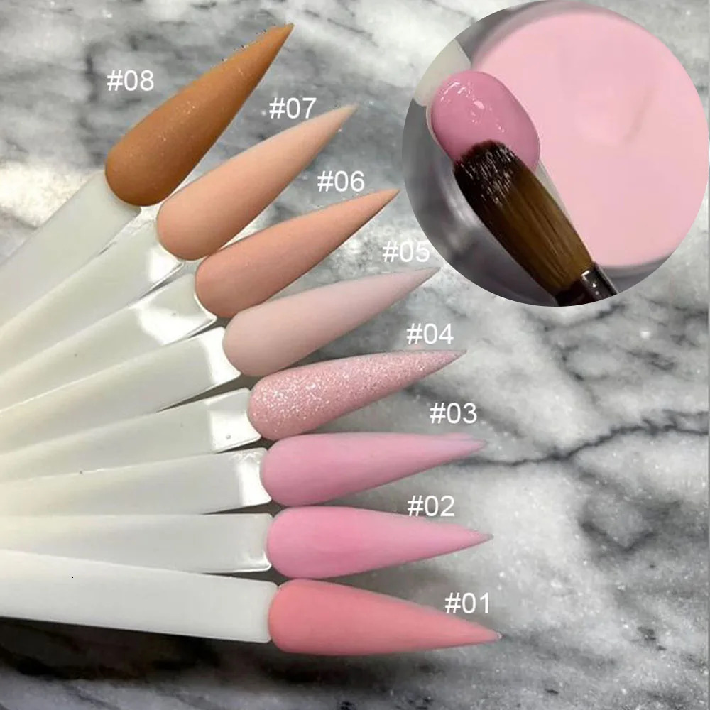 1KG Nude Nail Acrylic Powder Light Color Carving Crystal Dipping Powder Professional Pink Nail Extension Builder Acrylic Powder 240625