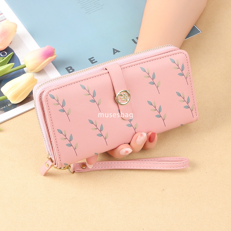 Fashionable women's high-end feeling wallet long new Korean style trendy and cute simple and fresh student 30% discount practical multi-functiona