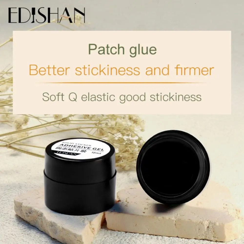 Easy Stick Solid Nail Patch Gel Gummy Adhesive Bond 8ml UV Glue No-Flowing Modelling Stick Tips Clear Solid Nail Art UV Gel 240625