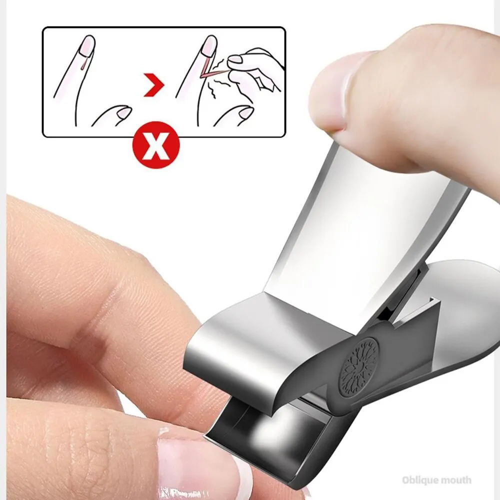 Professional Mini Nail Clippers High Quality Stainless Steel Large Opening Manicure Fingernail Cutter Ingrown Toenail Scissors 240625