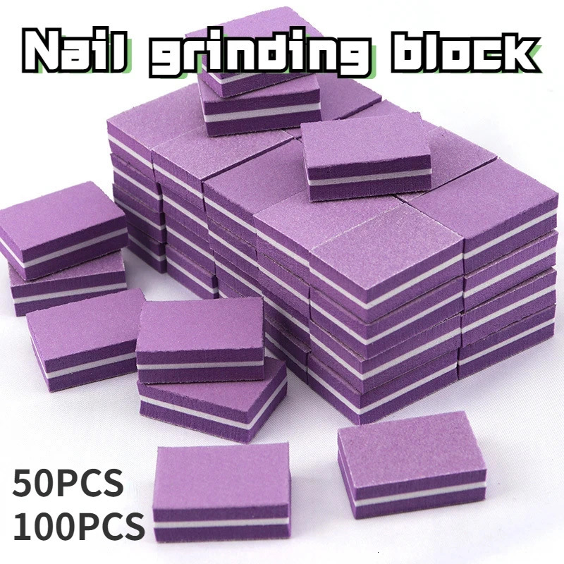 Frosted Blocks Professional Mini Nail Art Buffer Sandpaper Manicure Care File Sanding Polishing Nails File Grinding Tool 240625