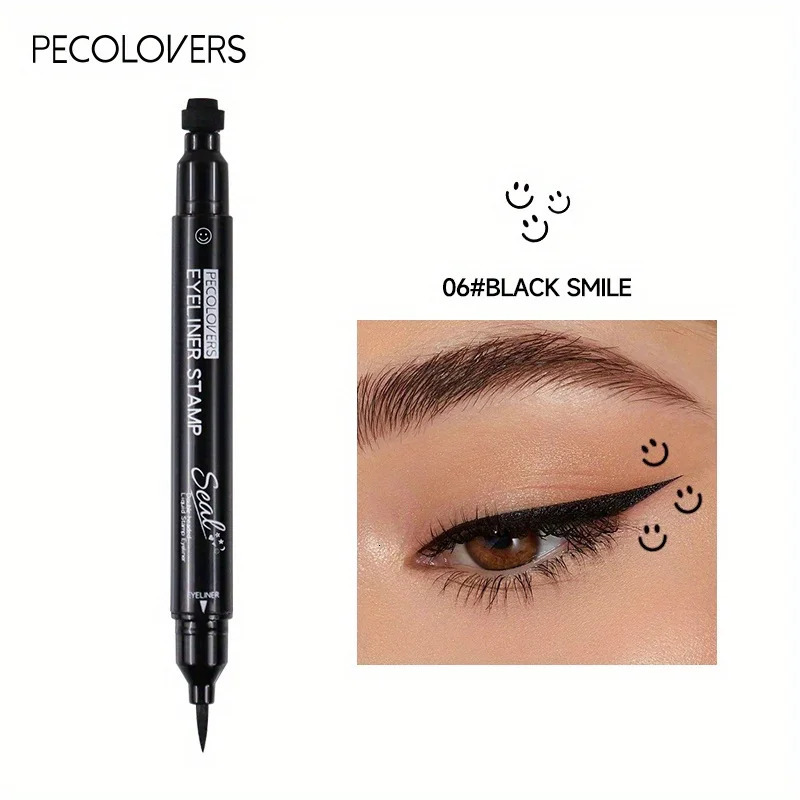 7 Styles Eyeliner Stamp Pen Red Black Liquid Eyeliner Pen Double-ended Lazy Eye Liner Pencil Fast Drying Waterproof Eye Makeup 240625