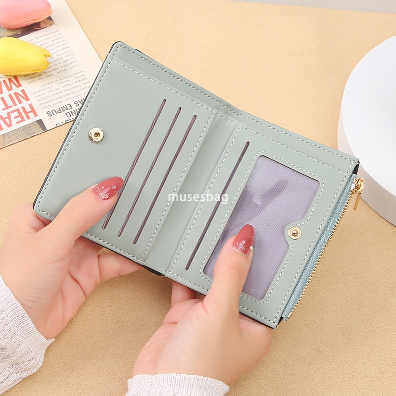 Advanced Women's Designer New Korean Wallet Fashionable and Minimalist Cross border Short Style Multi Card versatile and Practical Multi function
