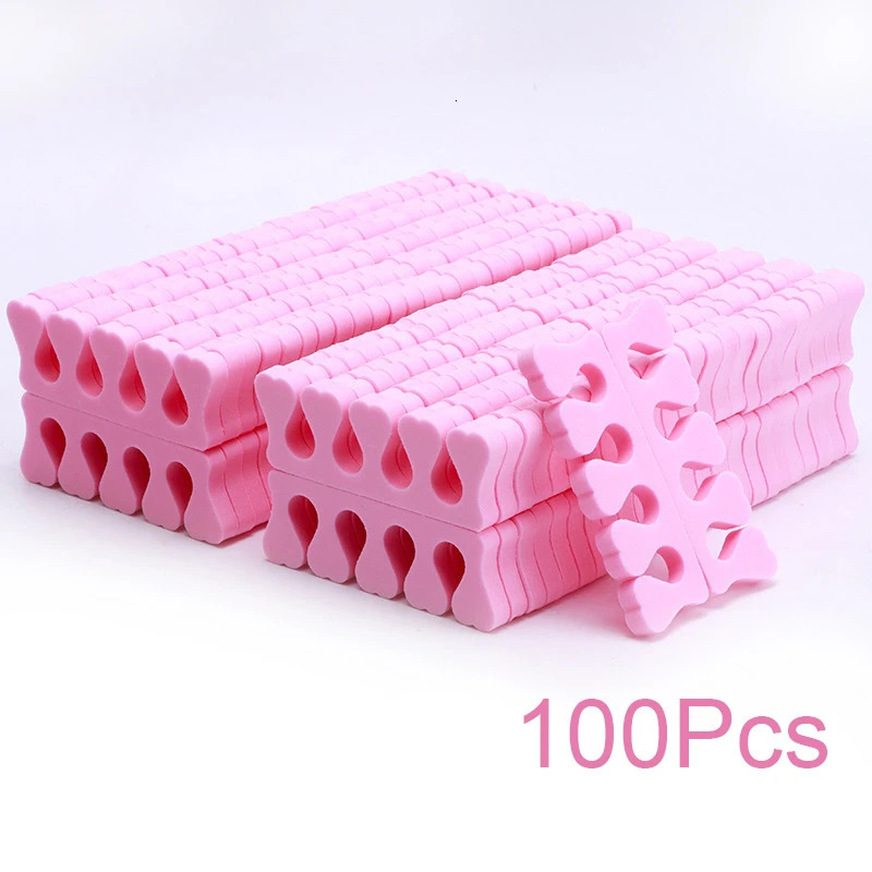 50100200Pcs Soft Nail Art Toe Separators Fingers Foots Sponge UV Gel Polish Beauty Tools Manicure Pedicure Pack Nail Kits 240625