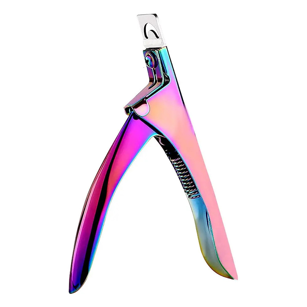 Professional Acrylic False Nail Clippers for Acrylic NailsRainbow Nail Tip Cutter Manicure Tool for Salon Home Nail Art 240625