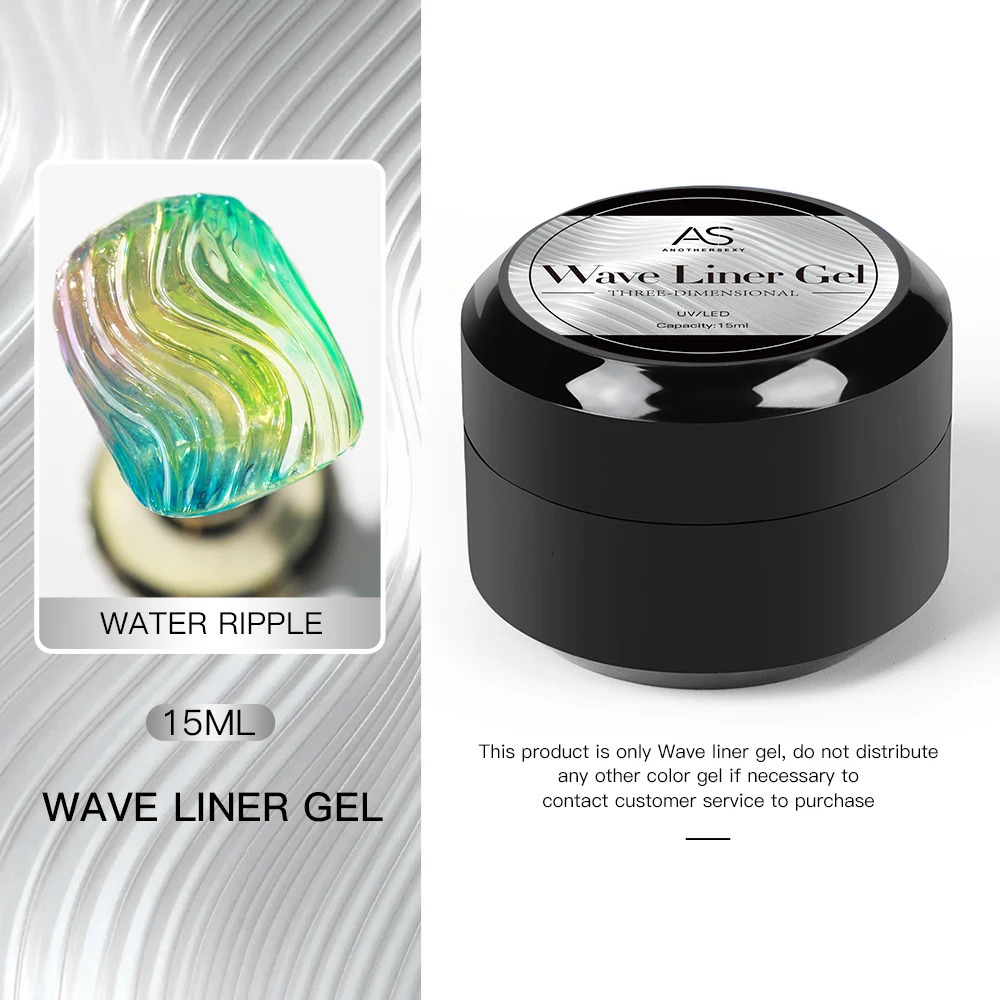 AS 15ml Wave Liner Gel Nail Polish Semi anent UV Gel For DIY Painting Drawing Manicure Varnish Nail Art Liner Gel 240625