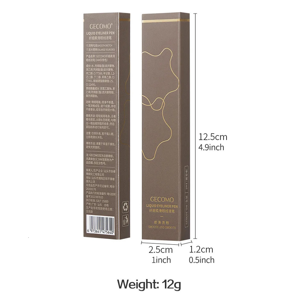 0.01mm Super Slim Quick Dry Liquid Eyeliner Waterproof Long Lasting Color No Smudging GECOMO Eyeliner Pencil o240626