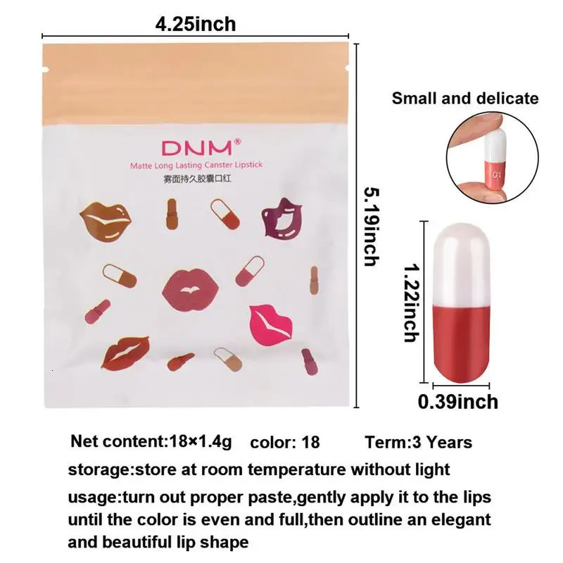 Lipstick Set 18Colors Matte No-stick Cup Long Lasting Matte Lipstick Waterproof Moisturizer Lip Glosses Makeup Velvet Beauty 240626