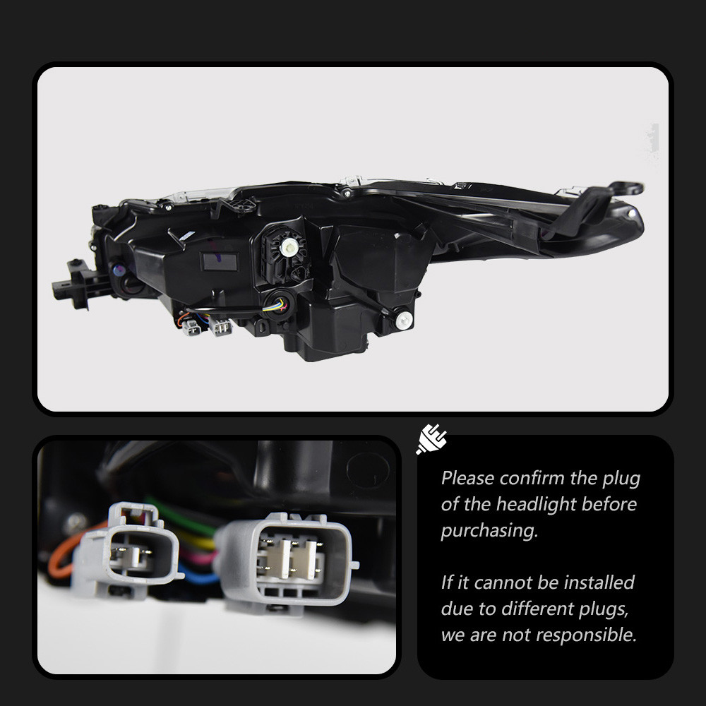 Auto Headlight For Fortuner 20 16-20 20 Upgrade Lexus styling Front Head Light DRL Turn Signal Lights Low High Beam