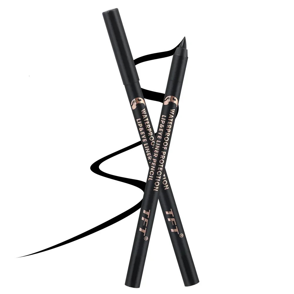 2 in 1 Matte Eyeliner Lip Liner Gel Pencil Waterproof Long-lasting Blue Black Brown Easy Wear Eyeliner Lip Liner Gel Pen Makeup 240625