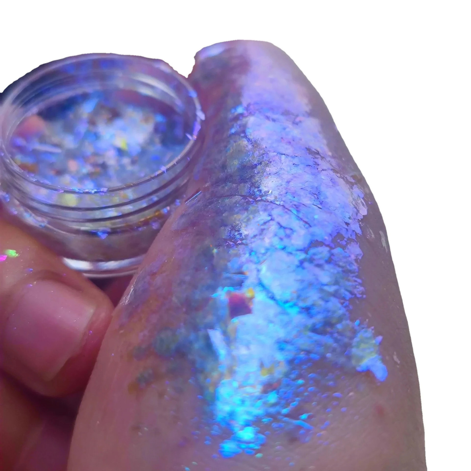 1Jar Aurora Chameleon Opal Flakes Nail Powder Holographic Mermaid Glitter Squins Powder DIY Eye shadow/Manicure Chameleon Sequin 240625