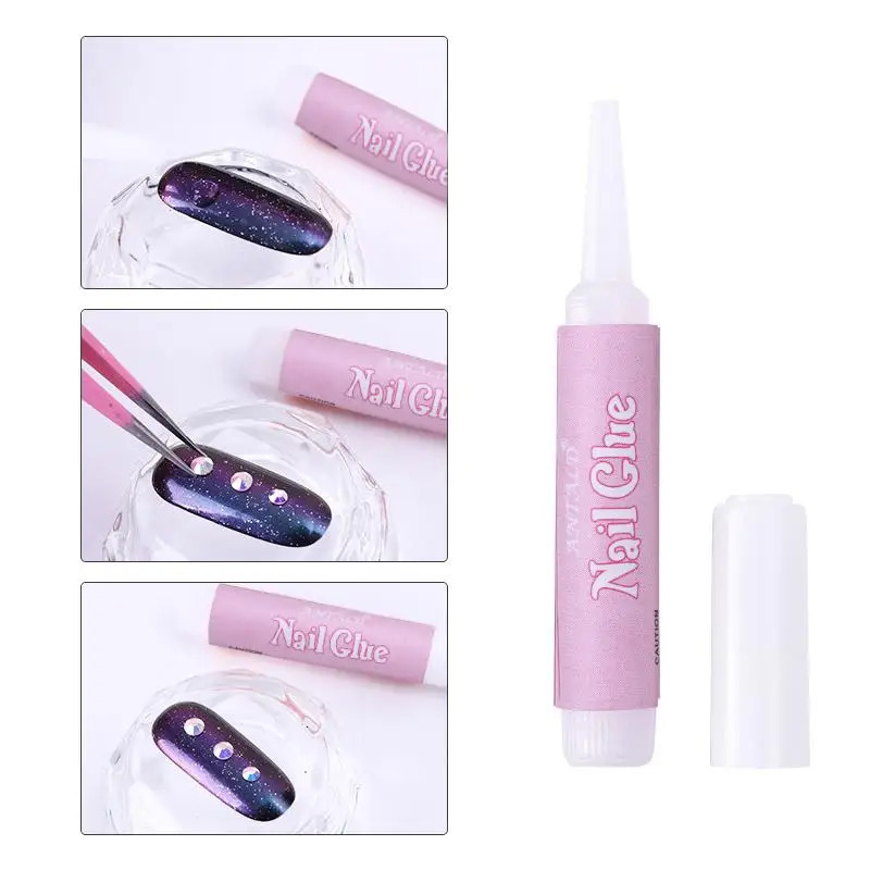 13510 Set False Nail Glue Nail Adhesive Glue For Nail Art Rhinestone Fast-dry for UV Gel Acrylic Glue Nail Art Nail Tips Tool 240625