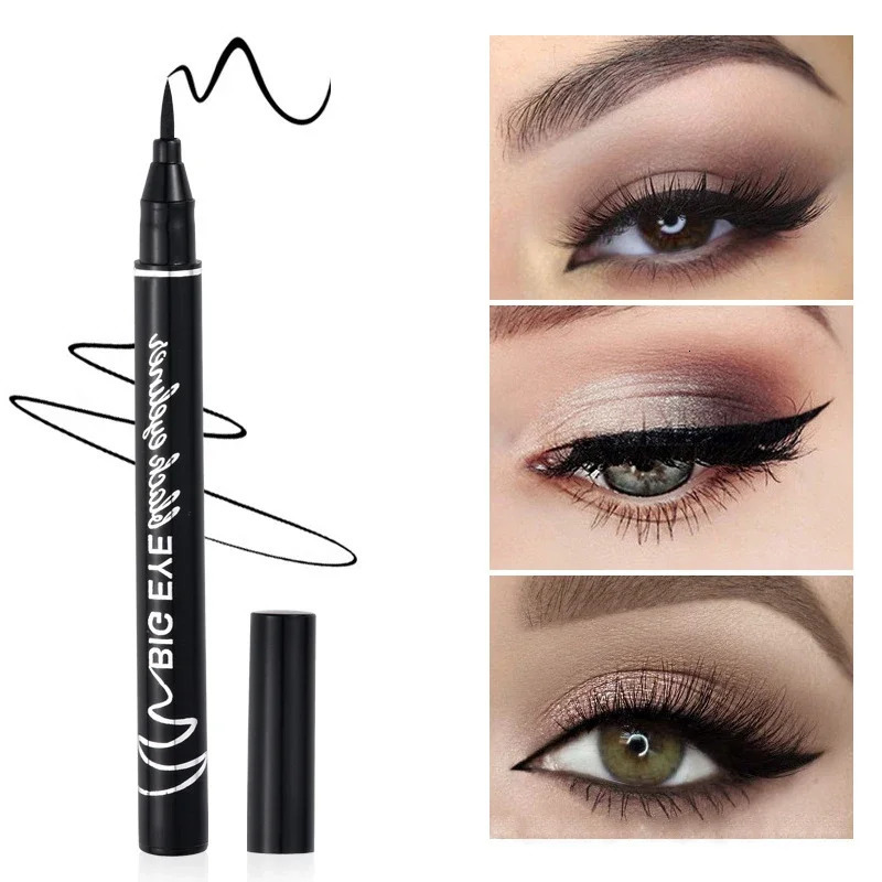 123pcs Eyeliner Black Liquid Eyeliner Pen Waterproof Fast Dry Sponge Head Eye Liner Pencil Makeup for Women Cosmetics 240626