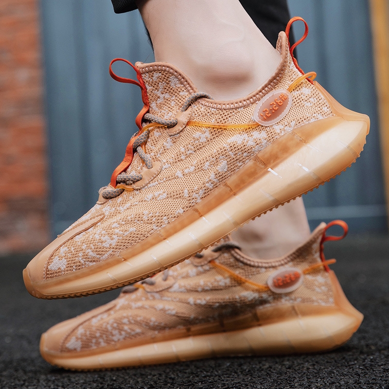 Men's Spring Casual New Sneakers Trend Student Running Shoes Popcorn Soles Breathable Men's Shoes