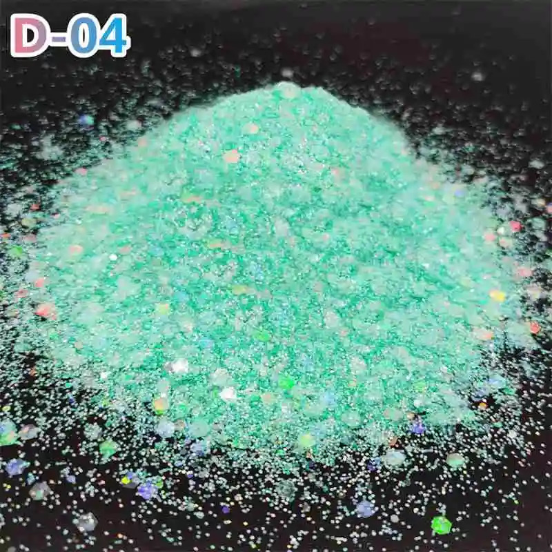 Wholesale 1KG Laser Hexagon Holographic Chunky Glitter Nail Tips Glitter Powder Mermaid Flakes Sparkly Glitter Resin Crystal 240625