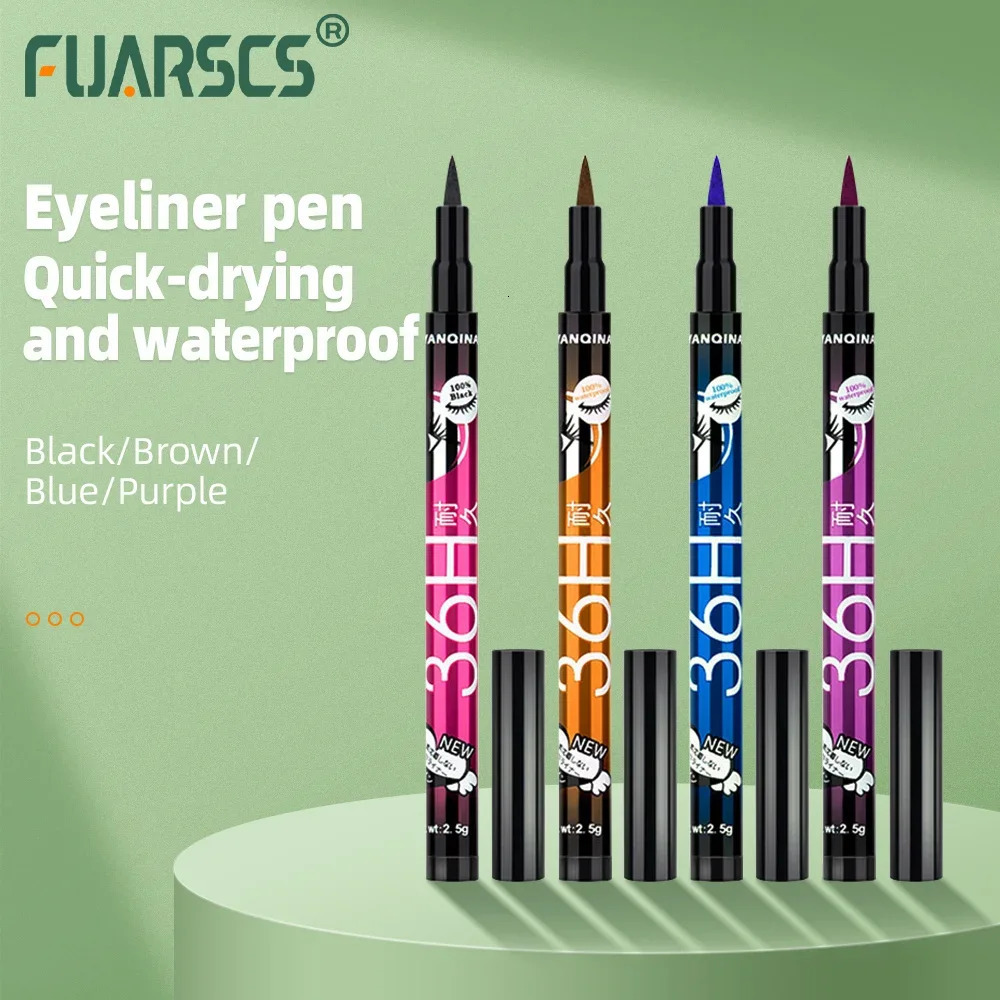 Liquid Eyeliner Black Waterproof Eyeliner Pencil Quick Drying Not Bloom Natural Eyeliner Liquid Pen Apply Eye Makeup Tools 240625