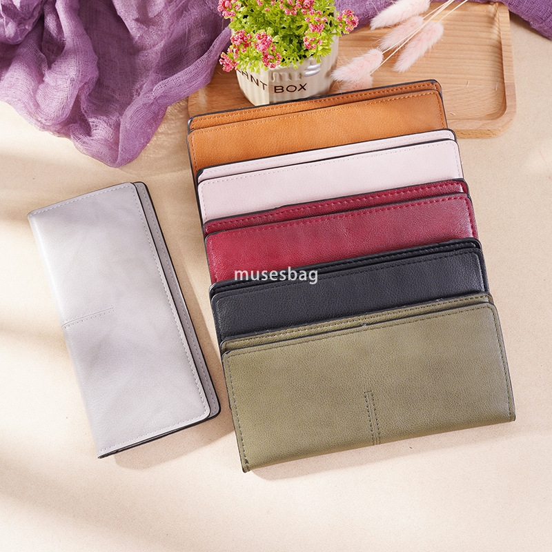 Advanced Women's Fashion Celebrity New Practical and Versatile Multi functional Simplicity Long Student Leisure Wallet Korean Ultra Thin Wallet
