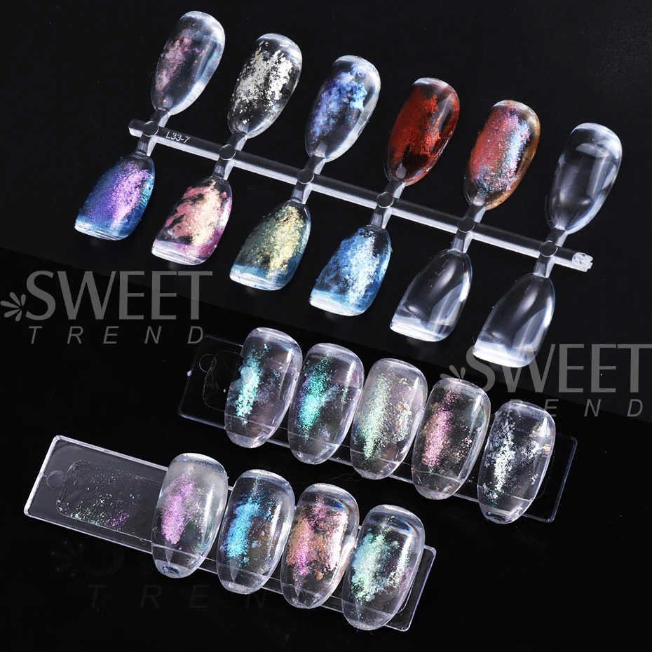 9 Colors Aurora Opal Nail Art Glitters Solid Fine Crystal Flake Rubbing On Dust Pigment Japanese Korean DIY Shiny Manicure Salon 240625