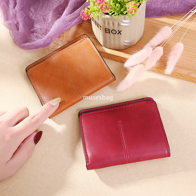 Fashionable women's designer new practical multifunctional minimalist short style westernized student minimalist wallet Korean version ultra-thin