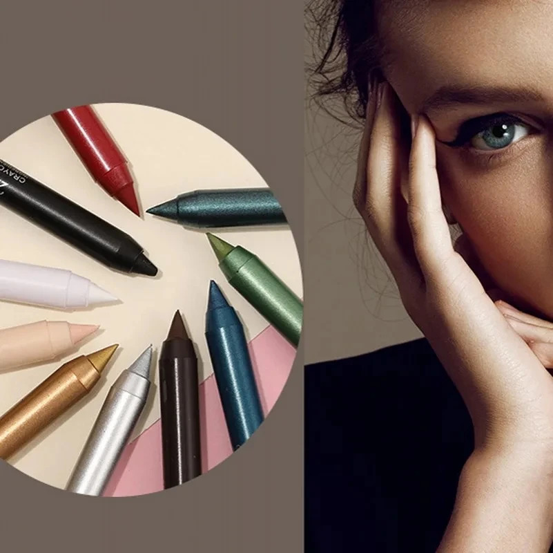 Long Lasting Eyeliner Pencil Colourful Pigment Waterproof Blue Black White Color Gel Eye Liner Pen Makeup Eye Beauty 240625