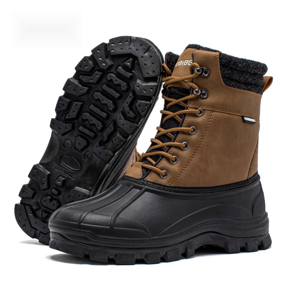 Snow Men S Boots Adult Winter Mid Barrel Work Shoes Cold Ski Warm Cotton Ddmysaturn