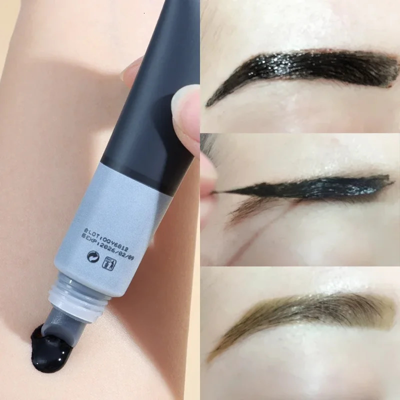 Eyebrow gel Semi Permanent Professional Eyebrow Cosmetics Natural Long Lasting Tattoo Tint Sweatproof Peel Off Makeup Product 240625