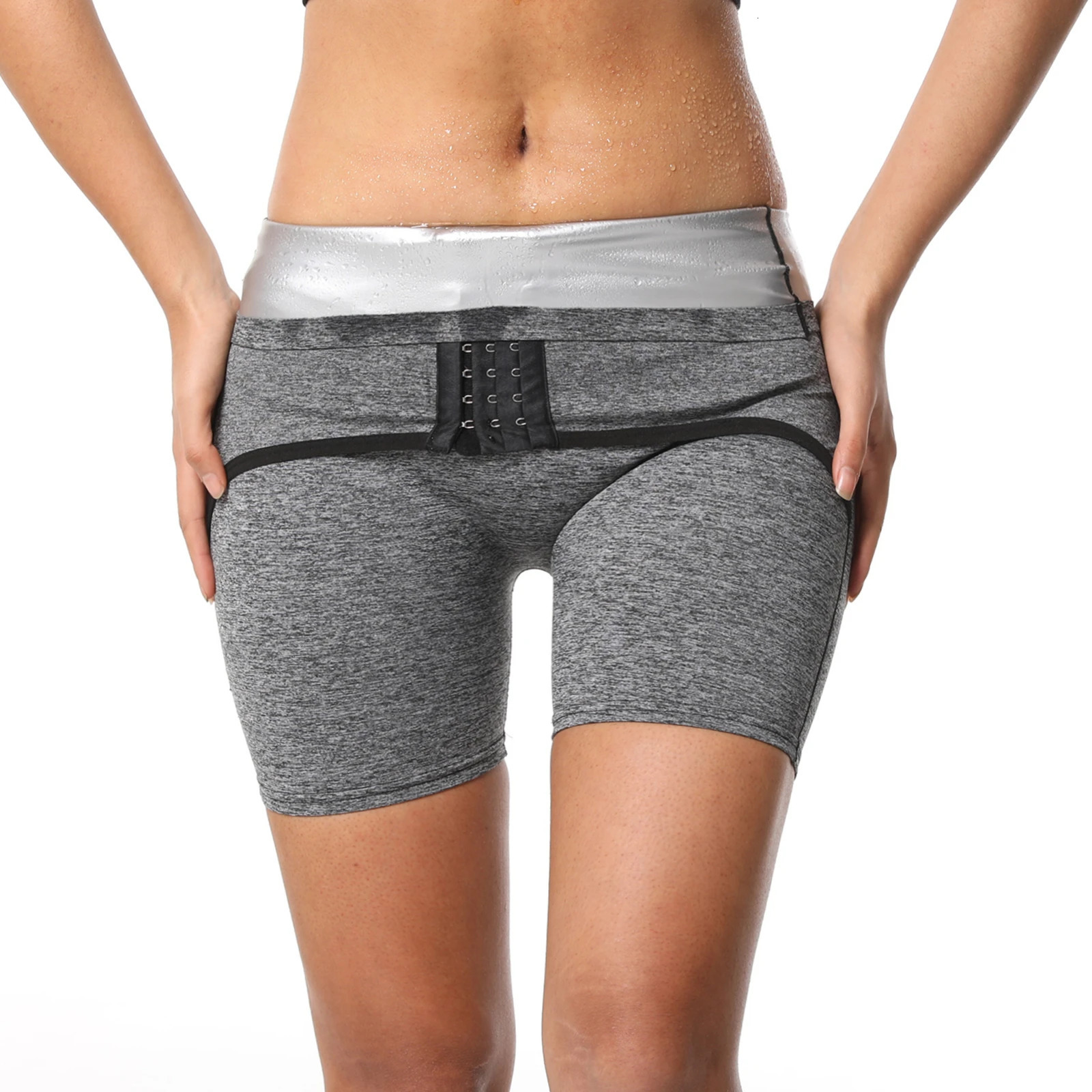 Body Shaper Slimming Sauna Pants Shorts Thermal High Waist Fat Burning Sweat Capris Butt Tummy Control Workout Shapewear 240618