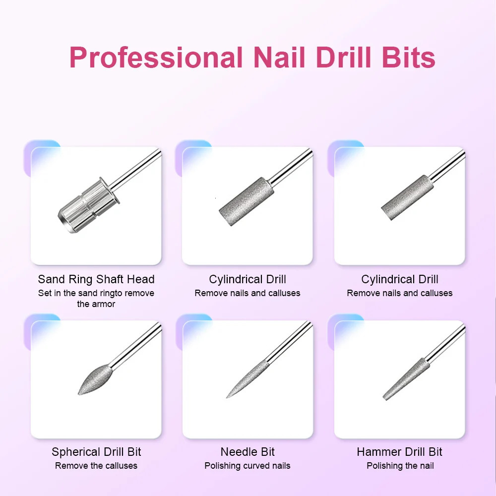 Professional Electric Nail Drill Machine Manicure Tools Pedicure Drill Set Portable Nail File Nail Drill Equipment 240625