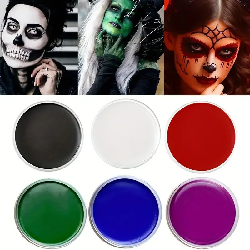 30G Water Monochromatic Body Paint Black And White Matching Makeup Face Paint Halloween Party Waterproof Makeup Body Painting 240626