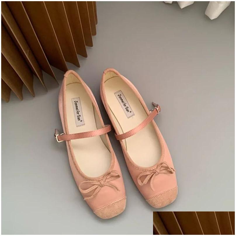 Dress Shoes Womens Flat Fashion Round Toes Slippery Soft Women Mary Jane Ballet Dancer Casual Dance 240606 Drop Delivery Accessories Dhnth