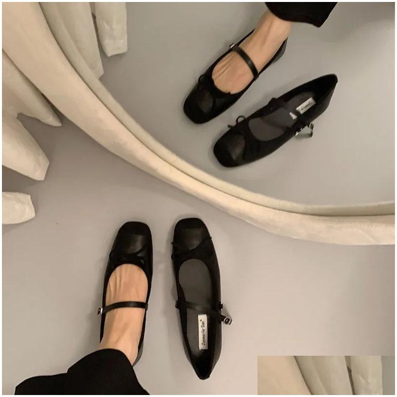 Dress Shoes Womens Flat Fashion Round Toes Slippery Soft Women Mary Jane Ballet Dancer Casual Dance 240606 Drop Delivery Accessories Dhnth