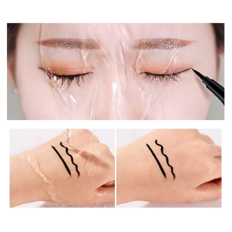 Waterproof Liquid Eyeliner Women Long-lasting Quick Drying Eyeliner Pencil Black Brown Non-smudging Makeup Tool Korea Cosmetics 240626