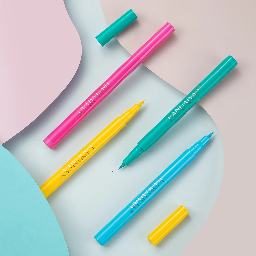 12 Pcs Colorful Eyeliner Smudge-proof Waterproof Liquid Eyeliner Long Wearing Eye Liner Neon Makeup EyelinerHighly Pigmented 240625