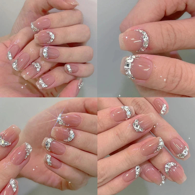 50 pieces of mini shaped crystal sharp bottom diamond K9 sparkling jewelry nail charm art Rhinestone DIY decorative accessories 240625