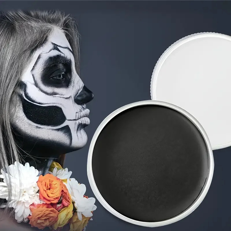 30G Water Monochromatic Body Paint Black And White Matching Makeup Face Paint Halloween Party Waterproof Makeup Body Painting 240626