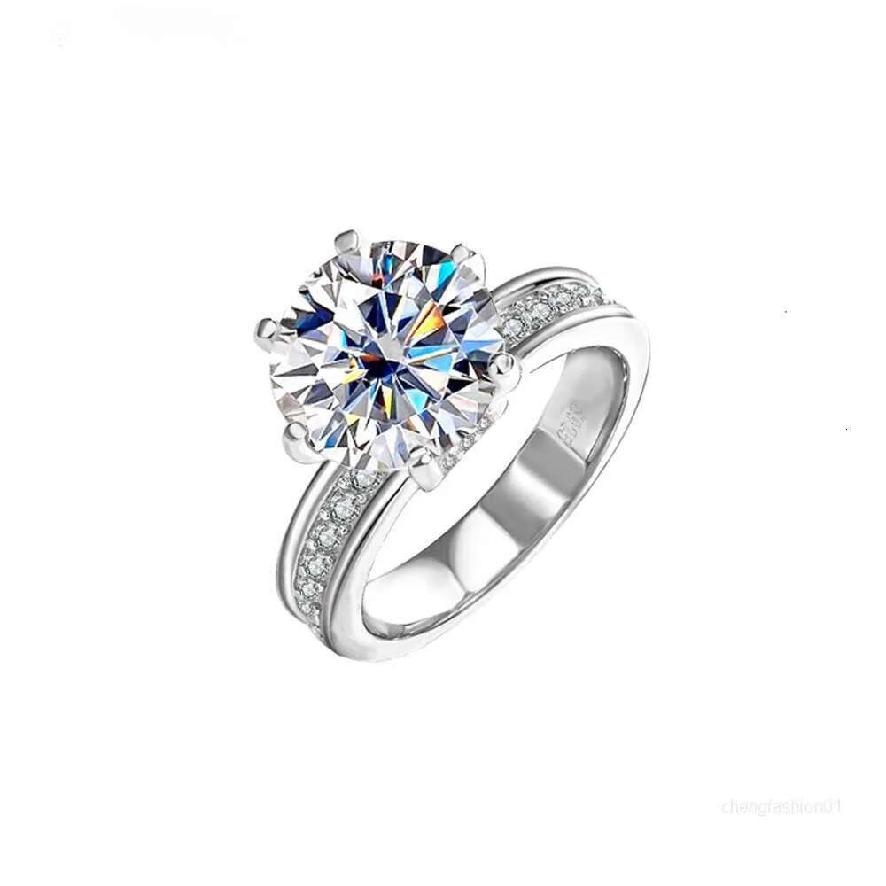 Ring Designer Ladies Ring Sterling Sier 3ct 5ct VVS Moissanite Ring by Diamond Test Wedding Ring Crown Nail Ring Designer jewelry