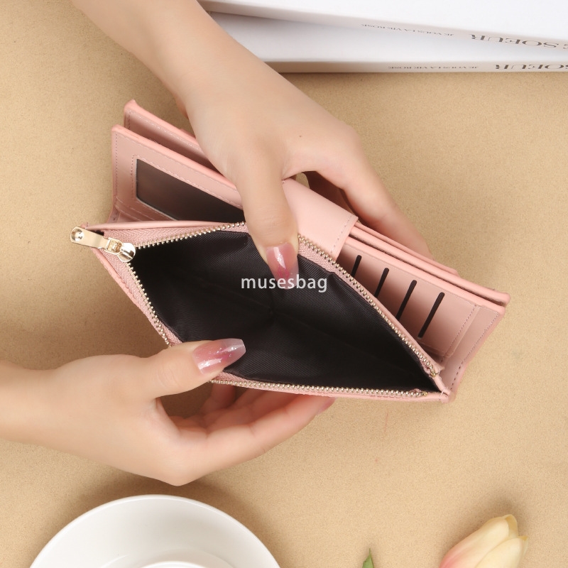 Fashionable women's designer high-end handbag wallet long Korean version with contrasting color patchwork zipper tassels practical high-capacity 