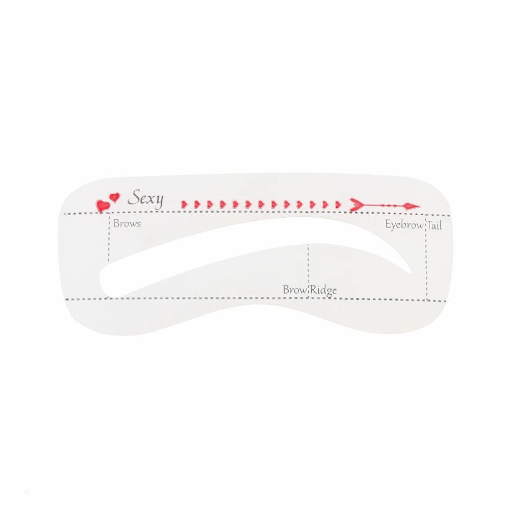 10PCS Women Fashion Eyebrow Stencil Reusable Grooming Shaper Template Eye Makeup Tools Stickers Eyebrow Tattoo Cosmetic 240626