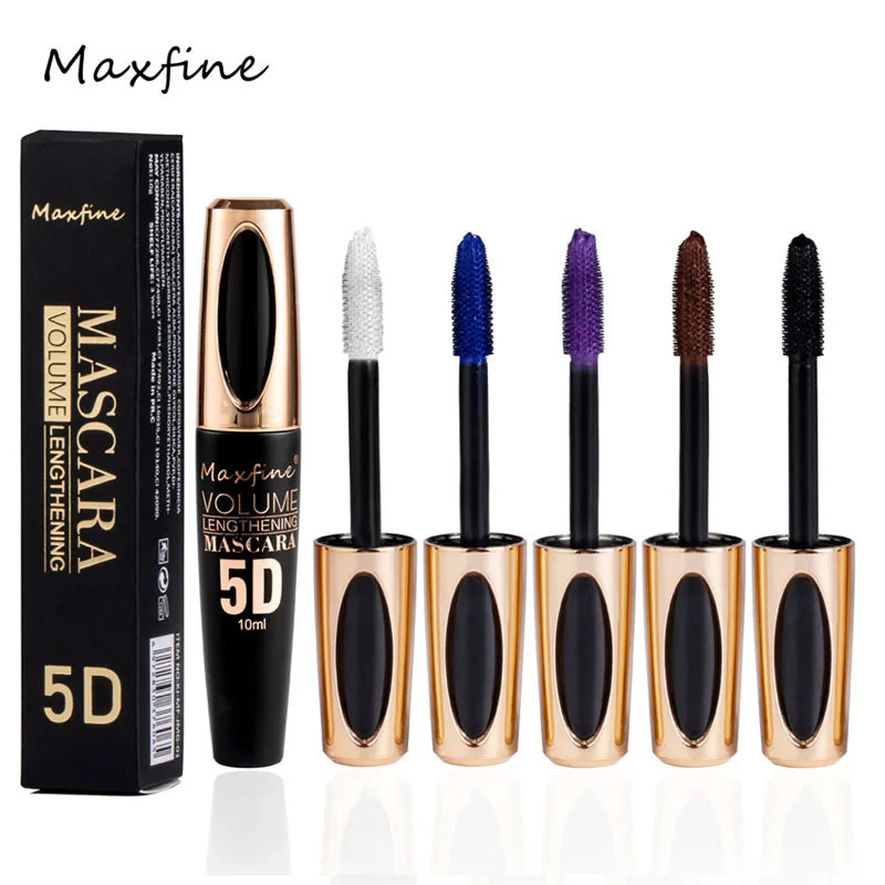 MAXFINE 5 Color Mascara Lash Thick Curling waterproof Lasting Lash Dyeing Cream Product 5D Lash Dyeing Liquid Cosmetic 240625