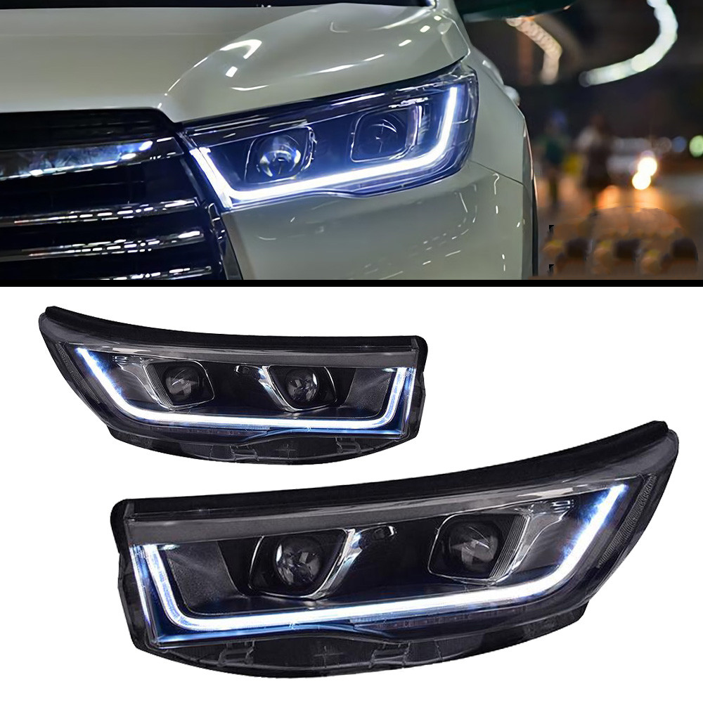 Car Light Assembly for Kulger New Highlander 20 15-20 17 LED Front Headlights Replacement DRL Daytime Light