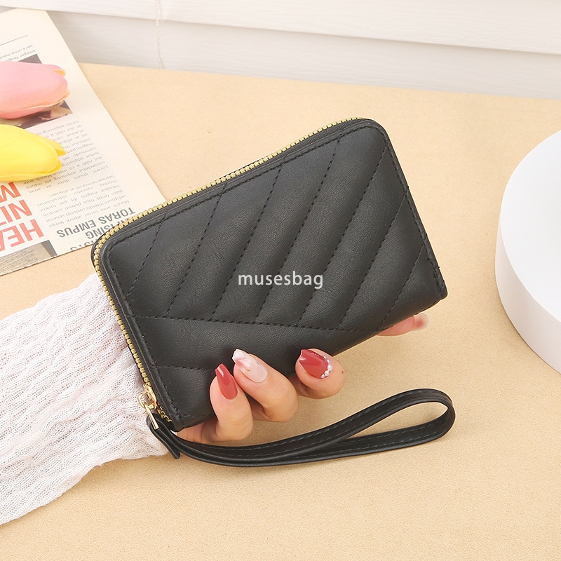Designer Ms. High Quality New Korean Edition Practical Multi functional Fashionable Middle and Short High end Zipper Classic Retro Versatile Change Ba