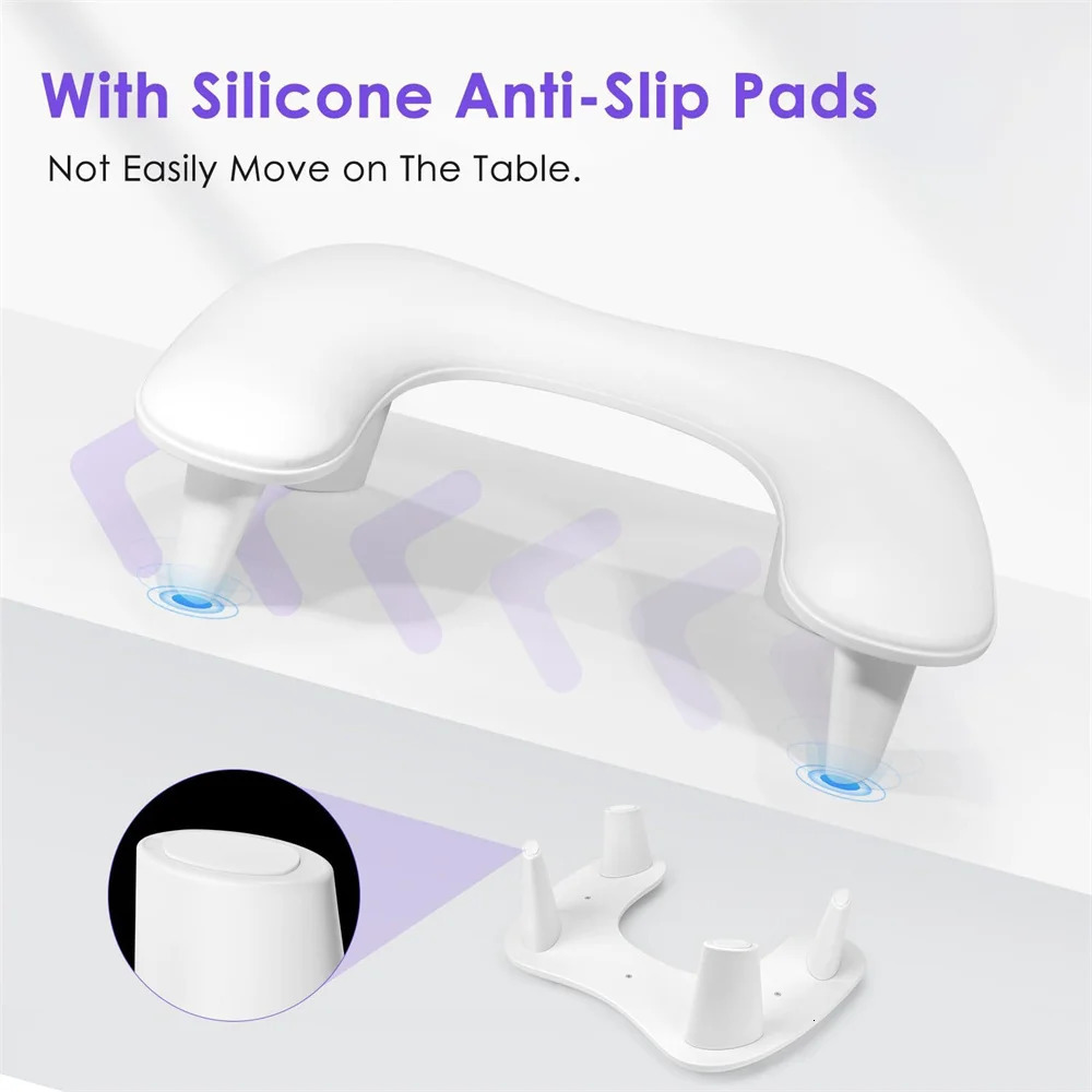 1pc PU Slanted Nail Table Manicure Hand Pillow Home Nail Salon Comfortable Arm Hand Rest for Hands Manicure Easy to install 240625