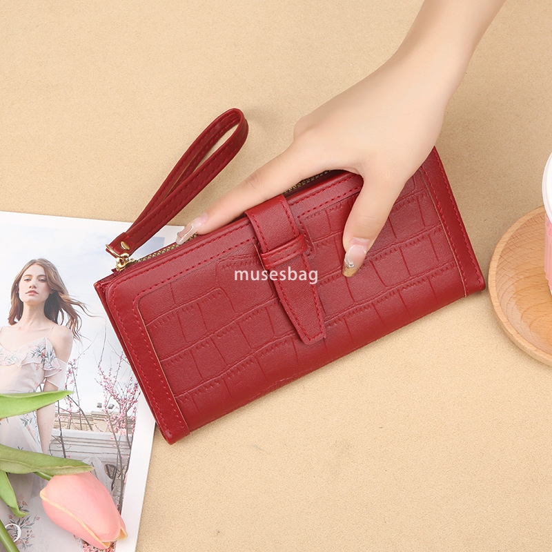 European and American women's high-end and cute PU Korean style long practical and versatile wallet mini ins student 20% discount wallet