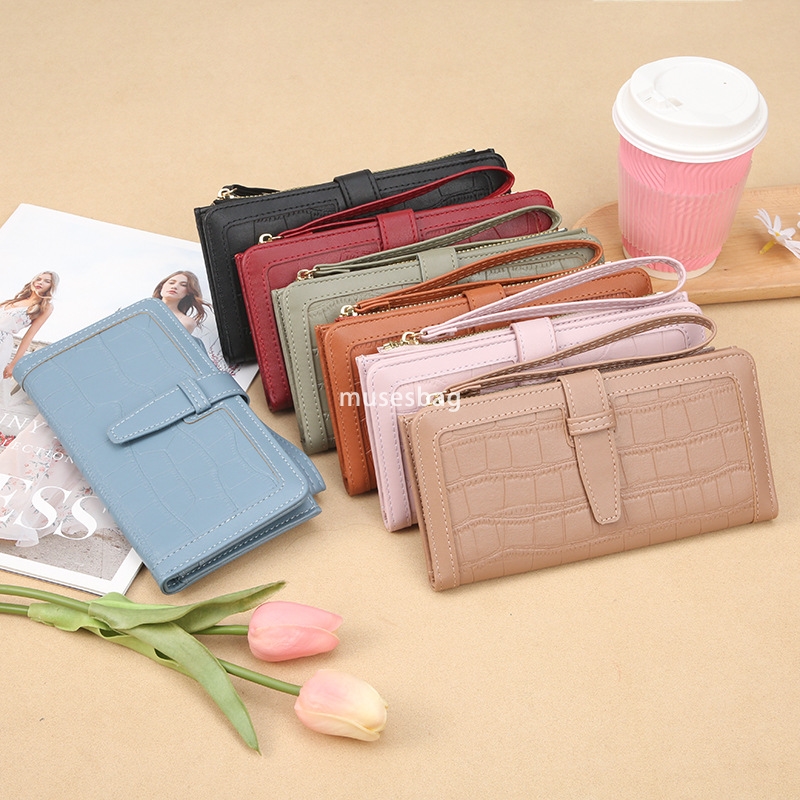 European and American women's high-end and cute PU Korean style long practical and versatile wallet mini ins student 20% discount wallet
