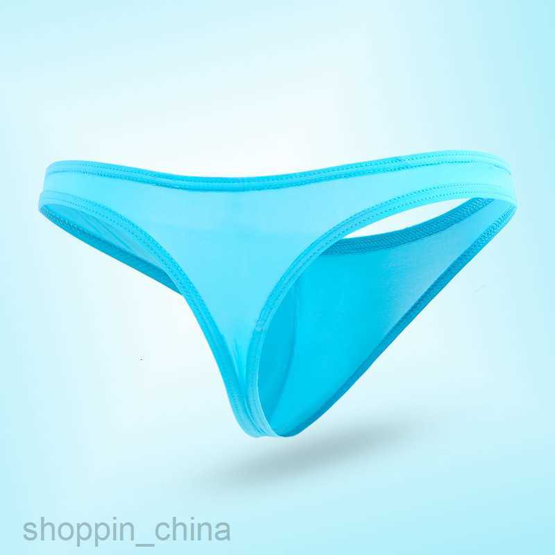 Mens Boxer sexy Underpants brief Men ice silk translucent thong thin fun sexy underwear T-Bag breathable low waist young man underpants