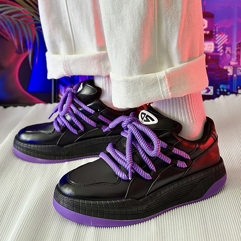 Niche design Black Warrior bread shoes men's casual new national tide brand pops shoes skateboarding shoes 323