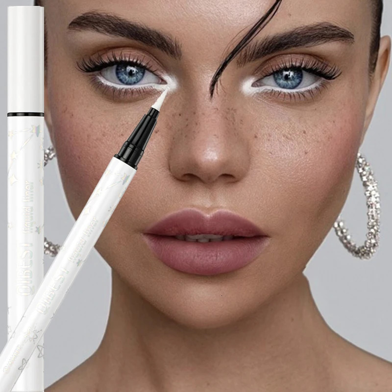 Long-Lasting Colorful White Liquid Eyeliner Pencil Waterproof Quick-Dry Black Red Purple Blue Eye Liner Korean Makeup Cosmetic 240625