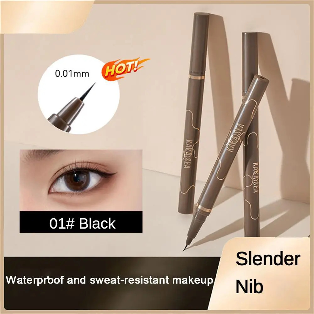 Ultra-fine Silky Eyeliner Quick-drying Eyeliner Waterproof And Sweat-proof Fixed Eyeliner Natural Long-lasting Eyes Makeup 240626